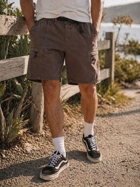 Levi’s Signature Cargo Shorts | Men’s L | Brown | Utility Style | Elastic Waist